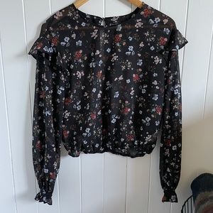 Dynamite | Sheer Floral Blouse
